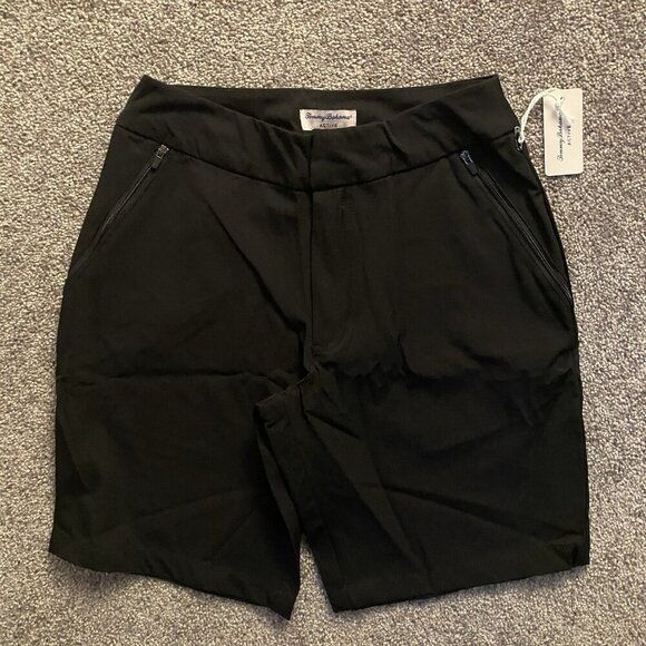 Tommy Bahama Active Womens Shorts 8" Bermuda Black Zip Front Pockets Size XS NWT - Picture 2 of 16